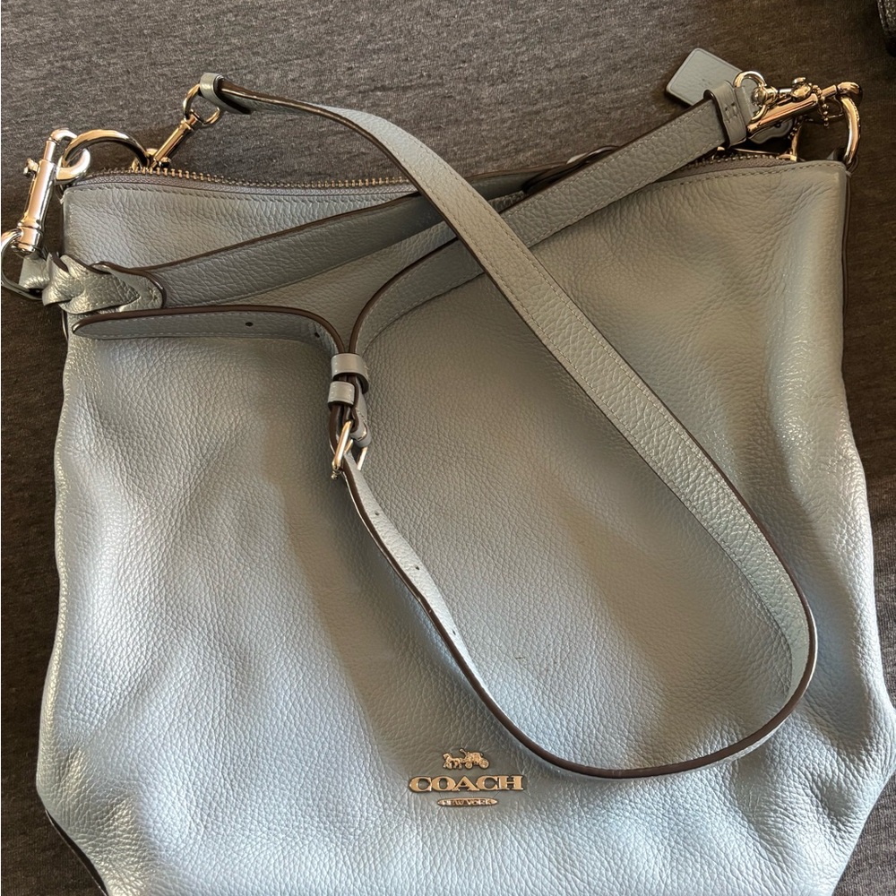 Coach Gray Leather Crossbody Bag